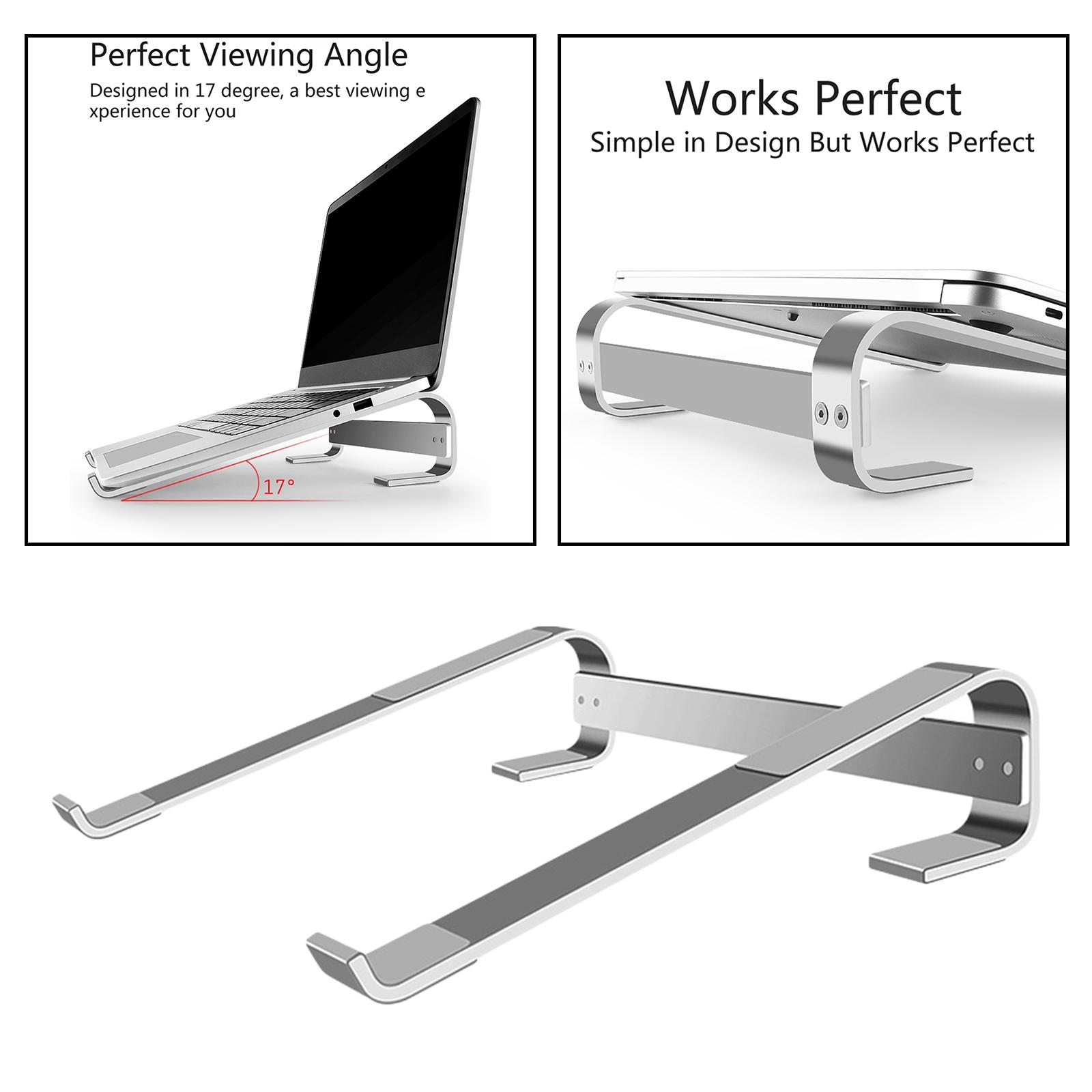 Aluminum Laptop Stand Stable Ergonomic Computer Stand Riser for 10-18Inch Desk Computer