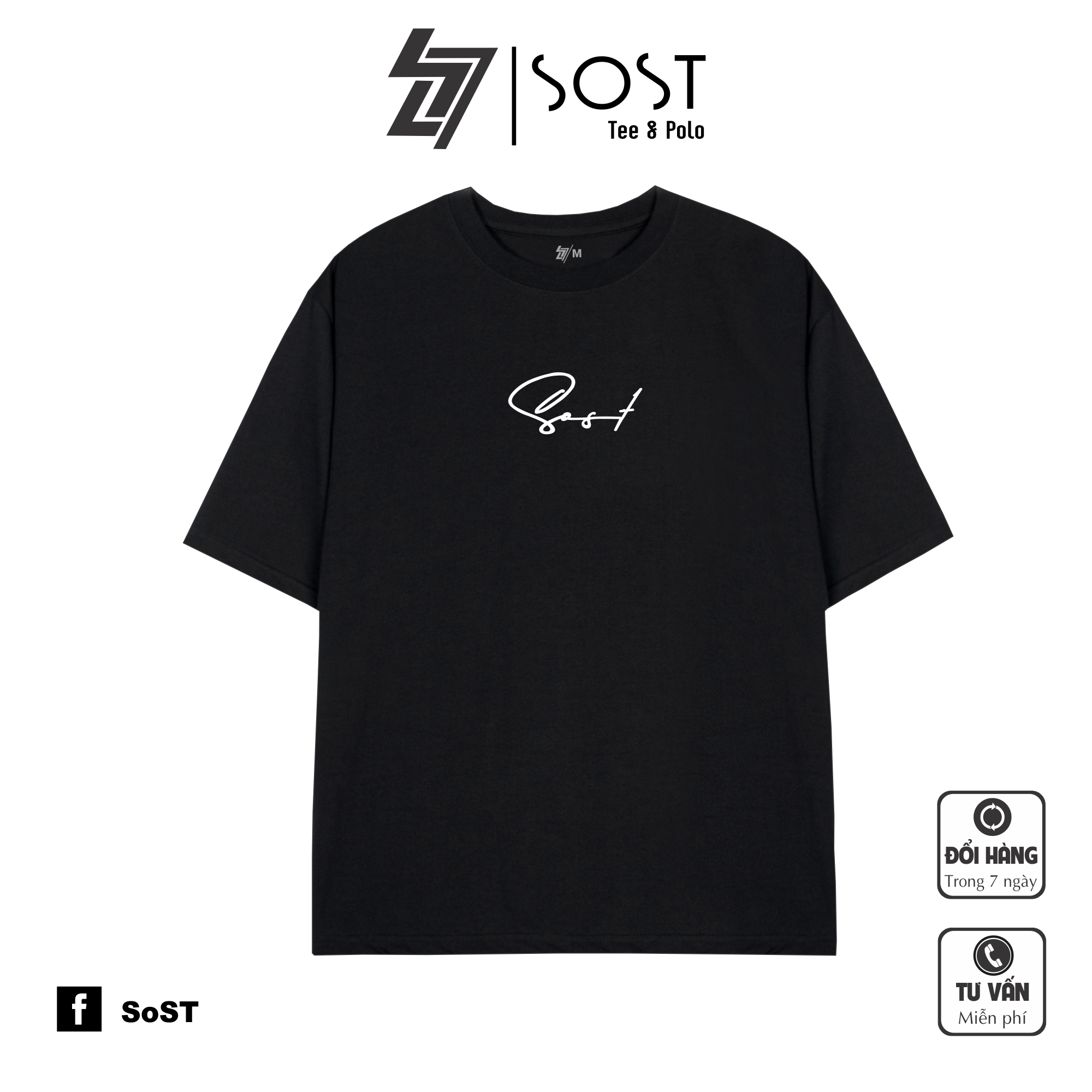 Áo Thun Unisex Nam Nữ Oversize Form Rộng Tay Lỡ SOST SIGNATURE