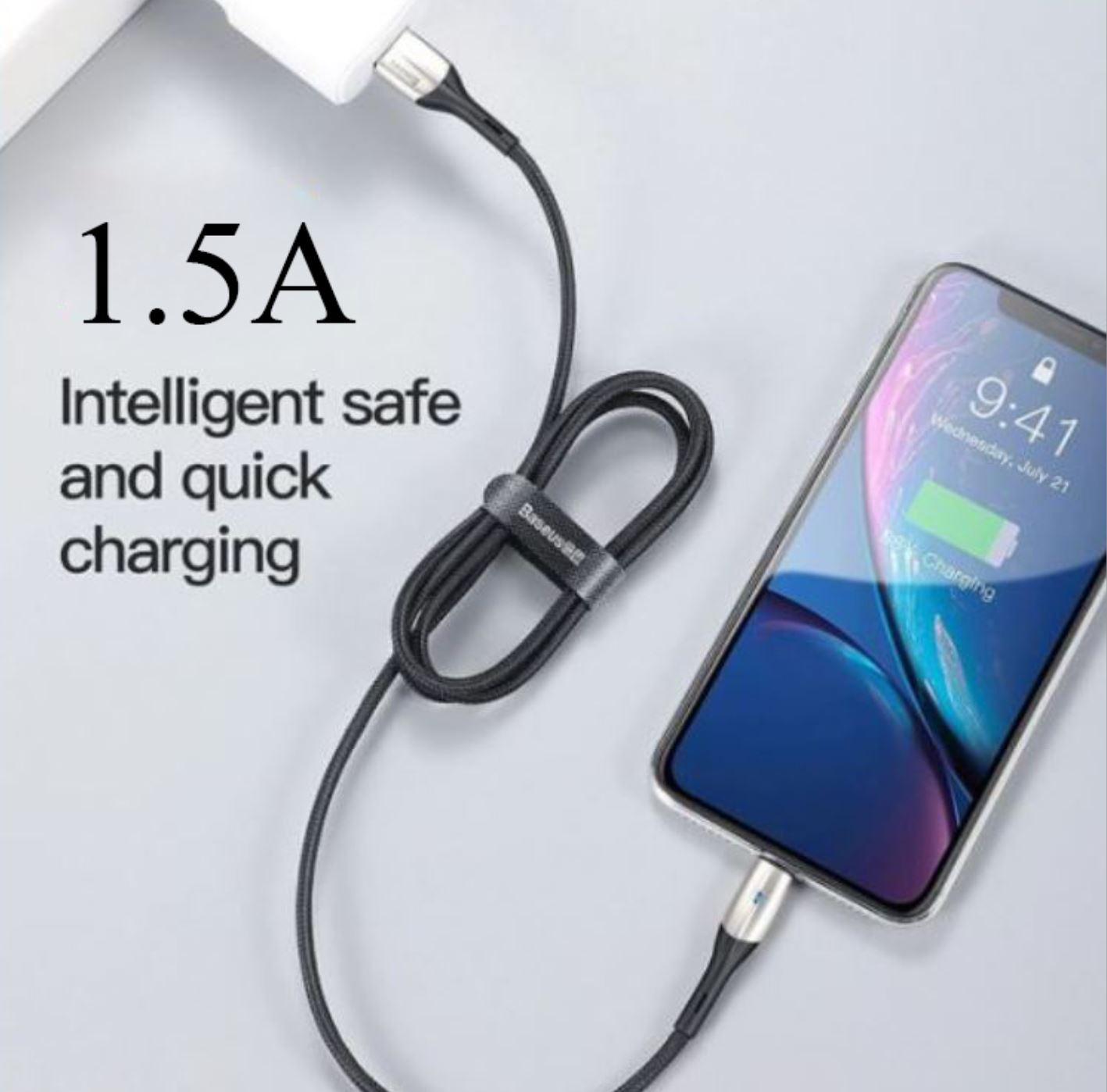 Cáp Sạc Nhanh Baseus Horizontal Data Cable - Dùng Cho iPhone iPad - Trang Bị Đèn Led - Công Nghệ Chống Đứt Gãy SR - Hàng Chính Hãng