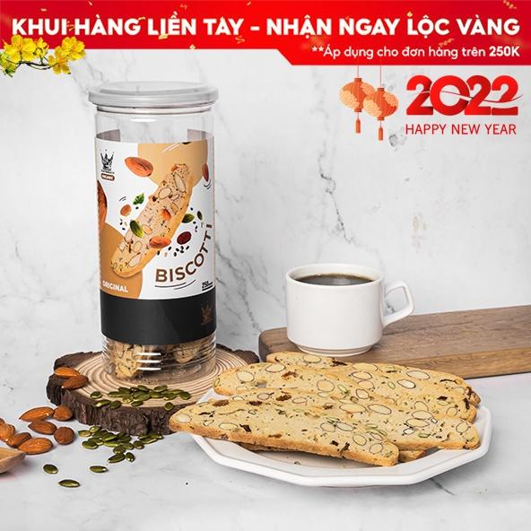 Bánh Biscotti ORIGINAL 250gr - Bánh Ăn Kiêng Không Đường Vua Yến Mạch