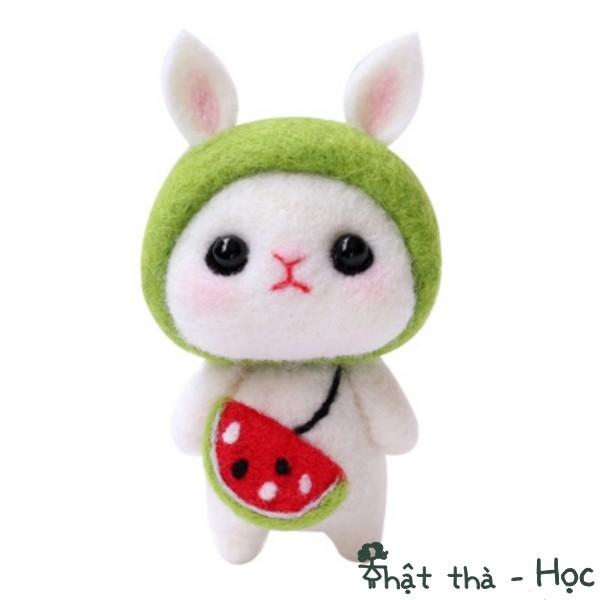 Bộ Len Chọc Có Hướng Dẫn THỎ THẬT THÀ - Neele felting Rabit, handmade