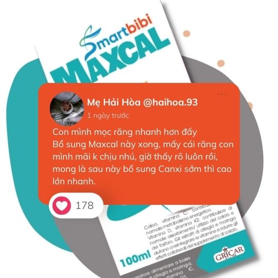 SMARTBIBI MAXCAL - Siro Bổ Sung Canxi, Viamin D3K2 Cho Trẻ, Giúp Tăng Khả Năng Hấp Thu Canxi Và Hỗ Trợ Phát Triển Chiều Cao Giảm Nguy Cơ Còi Xương, Chậm Mọc Răng Do Thiếu Canxi Ở Trẻ Nhỏ (100ml)