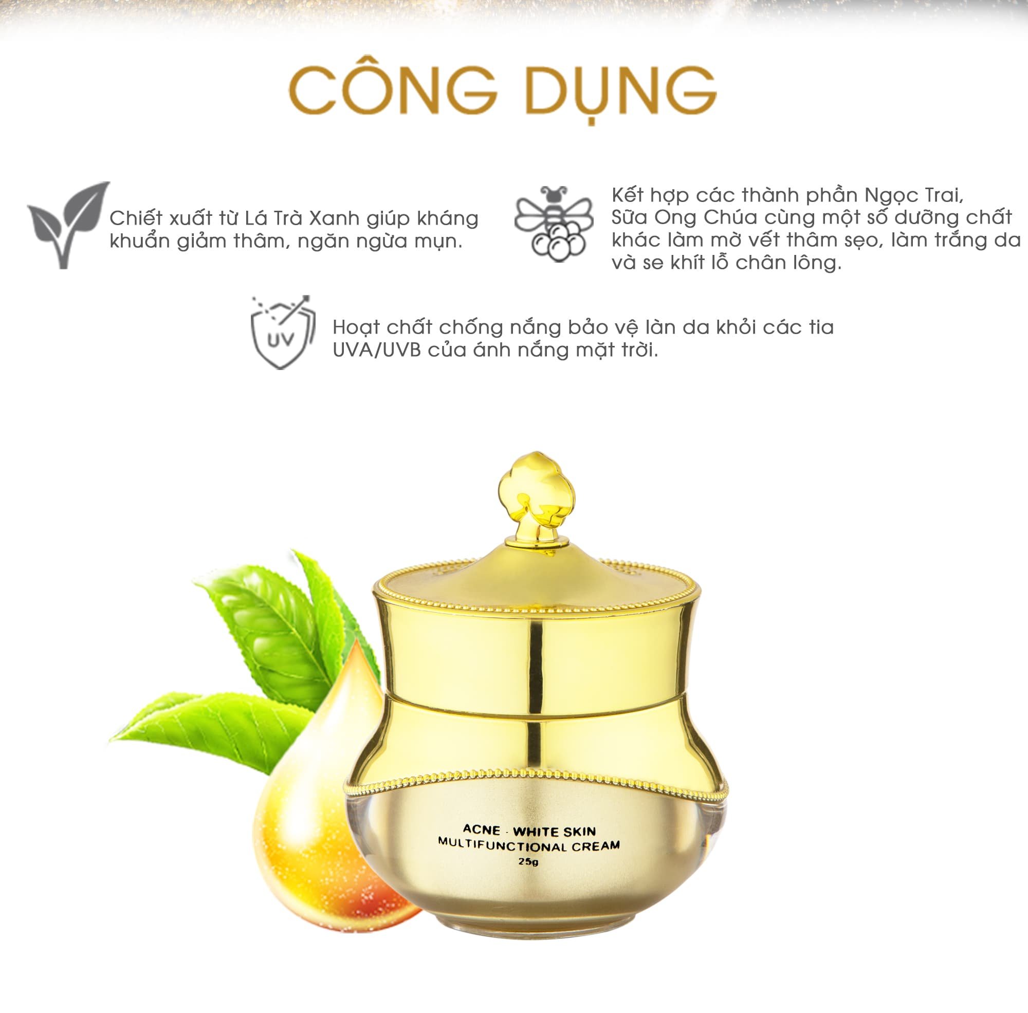 Bộ 3 sản phẩm Trắng Da Ngừa mụn KN Beauty chuyên sâu: Kem dưỡng 25g + Serum 30ml + Sữa rửa mặt 100gr  (Tặng 2 Mặt Nạ)