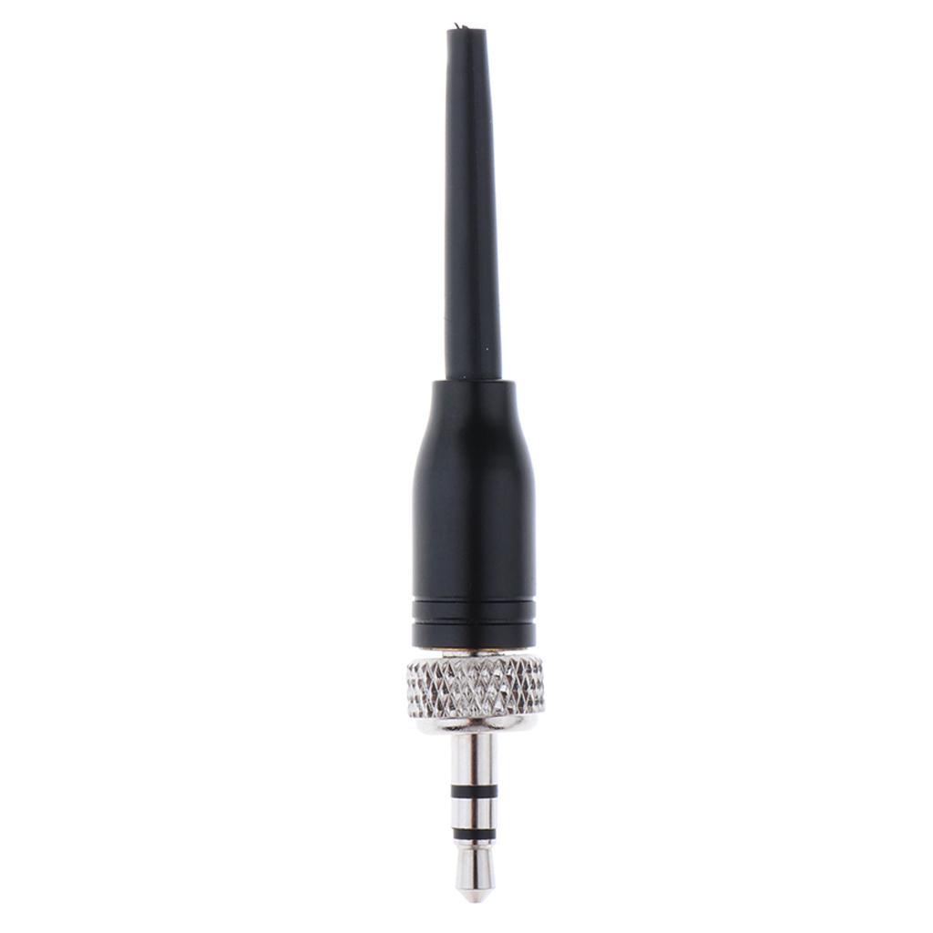 1x 3.5mm Lock Stereo Jack Plug DIY Audio Connector For Microphone Black 6cm