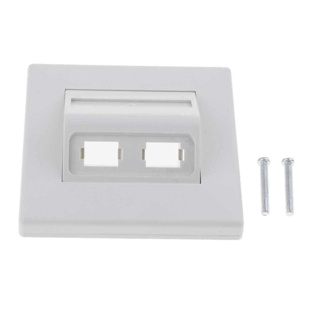 ABS 2 Sockets Fiber Tray Fiber Optic Wall Plate Panel