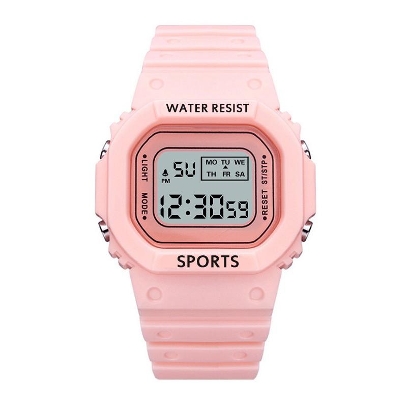 LED Digital Sports Watch Men Women Kids Silicone Strap Watches