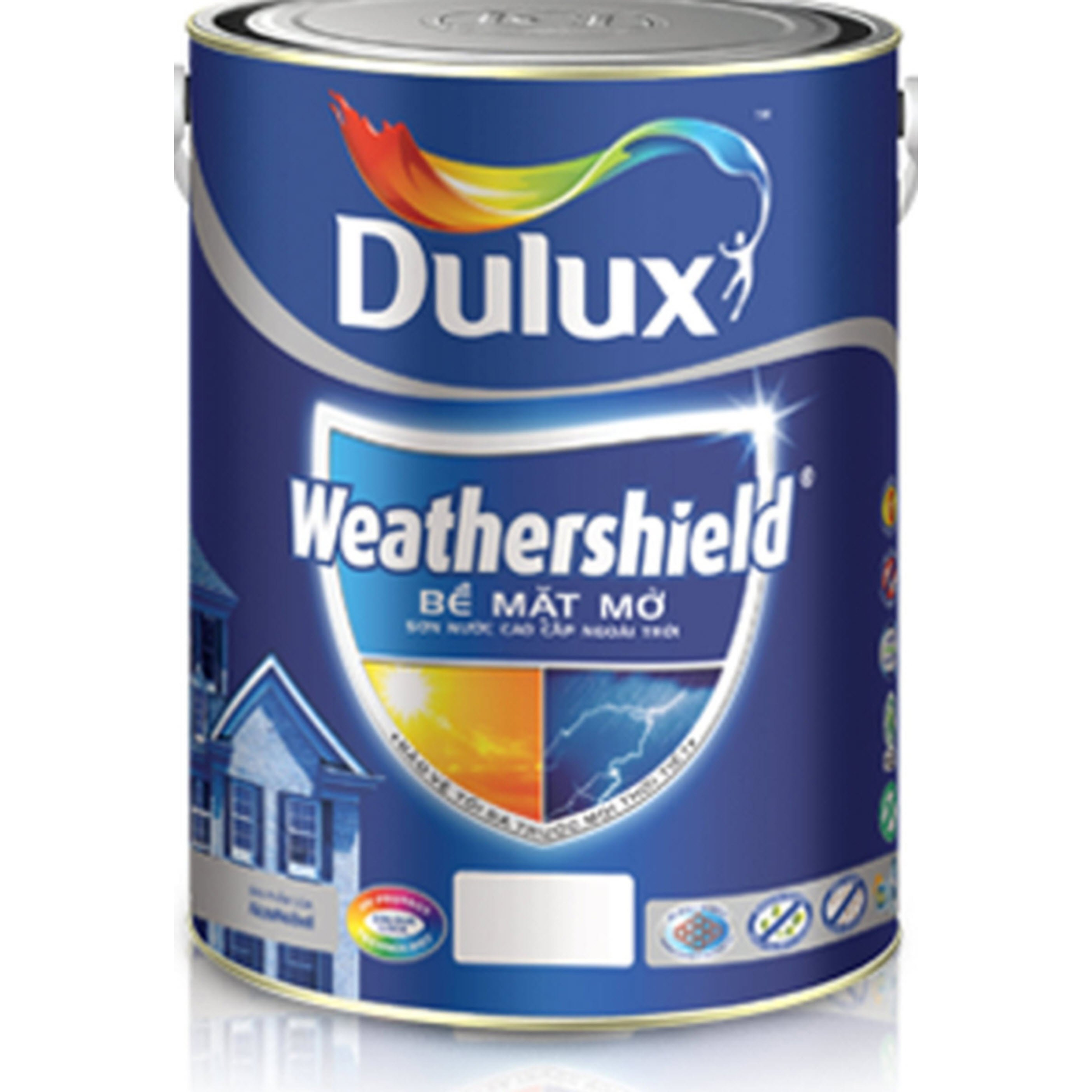 Sơn Ngoại Thất Cao Cấp Dulux Weathershield BJ8 Bề Mặt Mờ Lon 5L