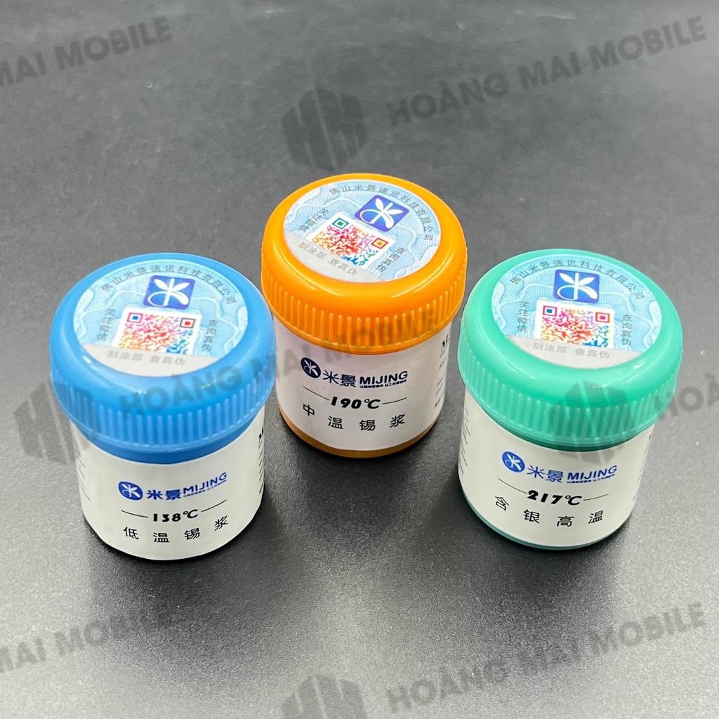 Thiếc hàn bột MIJING (138, 190, 217 độ) lọ 35g