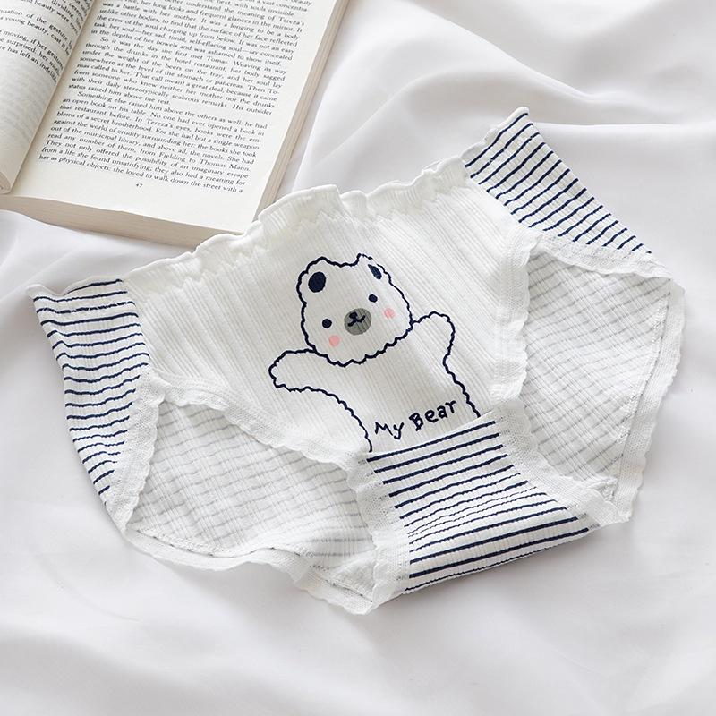 Quần Lót Nữ Cotton Hình Gấu-Sao Thời Trang Ngang Eo . Hàng Loại Đẹp.