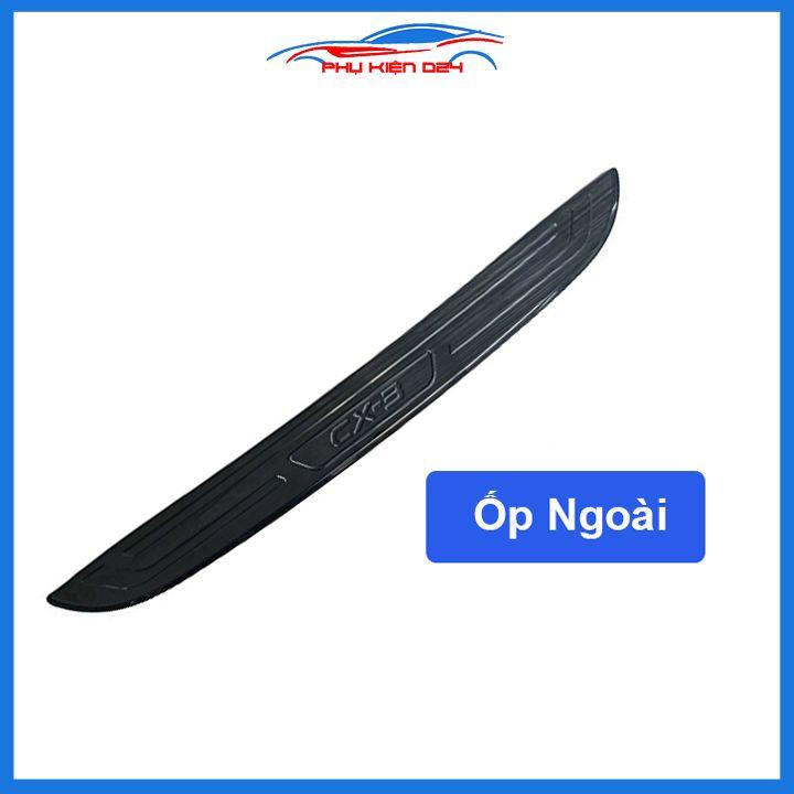 Ốp chống trầy cốp Mazda CX3 2021-2022 vân titan bảo vệ làm đẹp xe