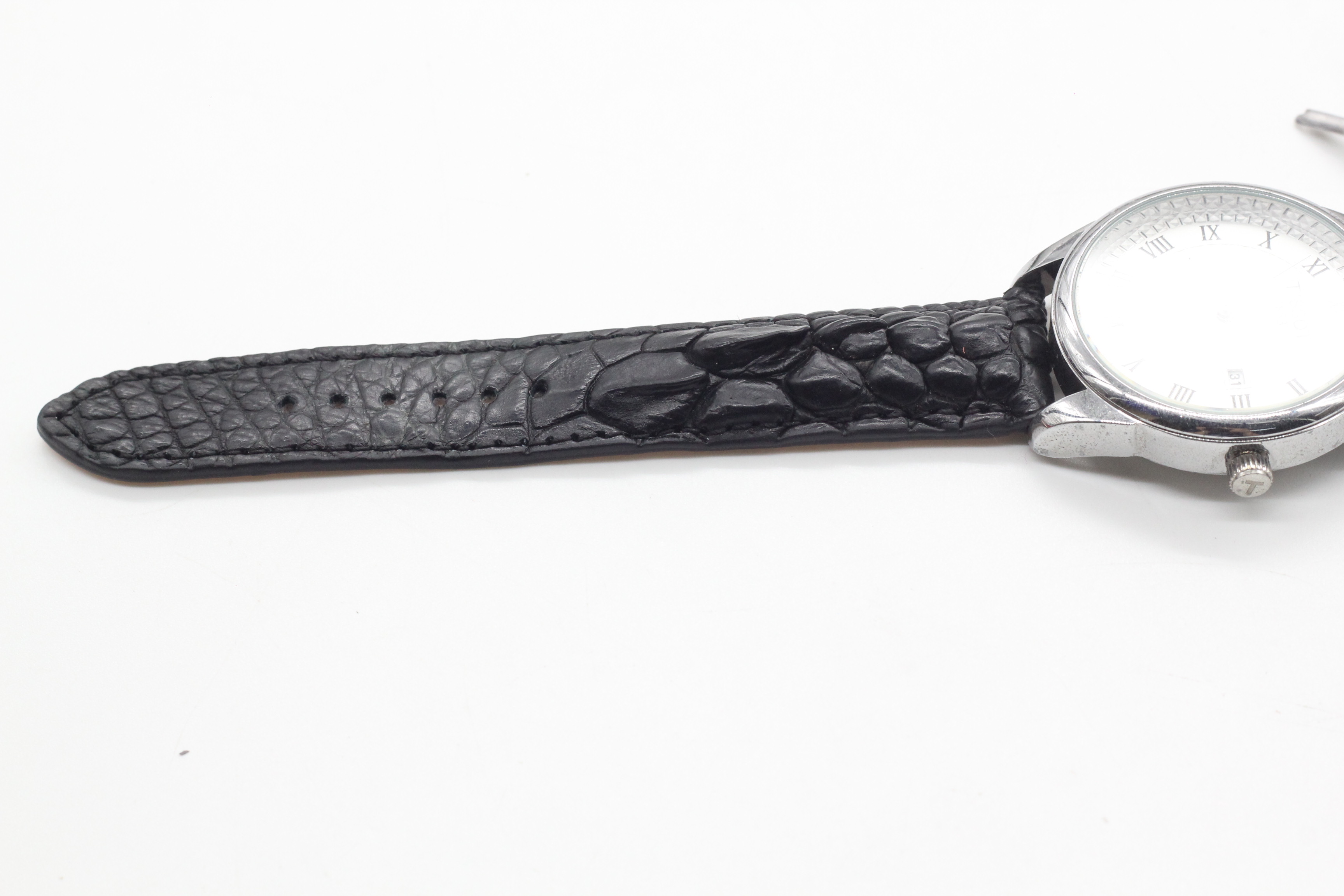 Dây Đồng Hồ Gai Chân Cá Sấu Songhan Leather,Dây Da Đồng Hồ Cá Sấu Size 22mm,20mm Gắn Chốt Thông MInh+ Khóa Kim,Bảo Hành 6 Tháng