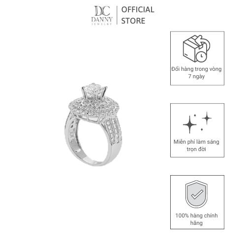 Nhẫn Nữ Bạc 925 Danny Jewelry Xi Bạch Kim Đính Đá CZ KI4GZ015