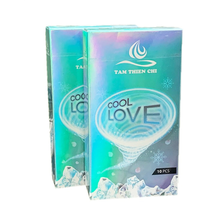 Bao cao su siêu mỏng mát lạnh kéo dài Tâm Thiện Chí Cool Love bộ 2 hộp
