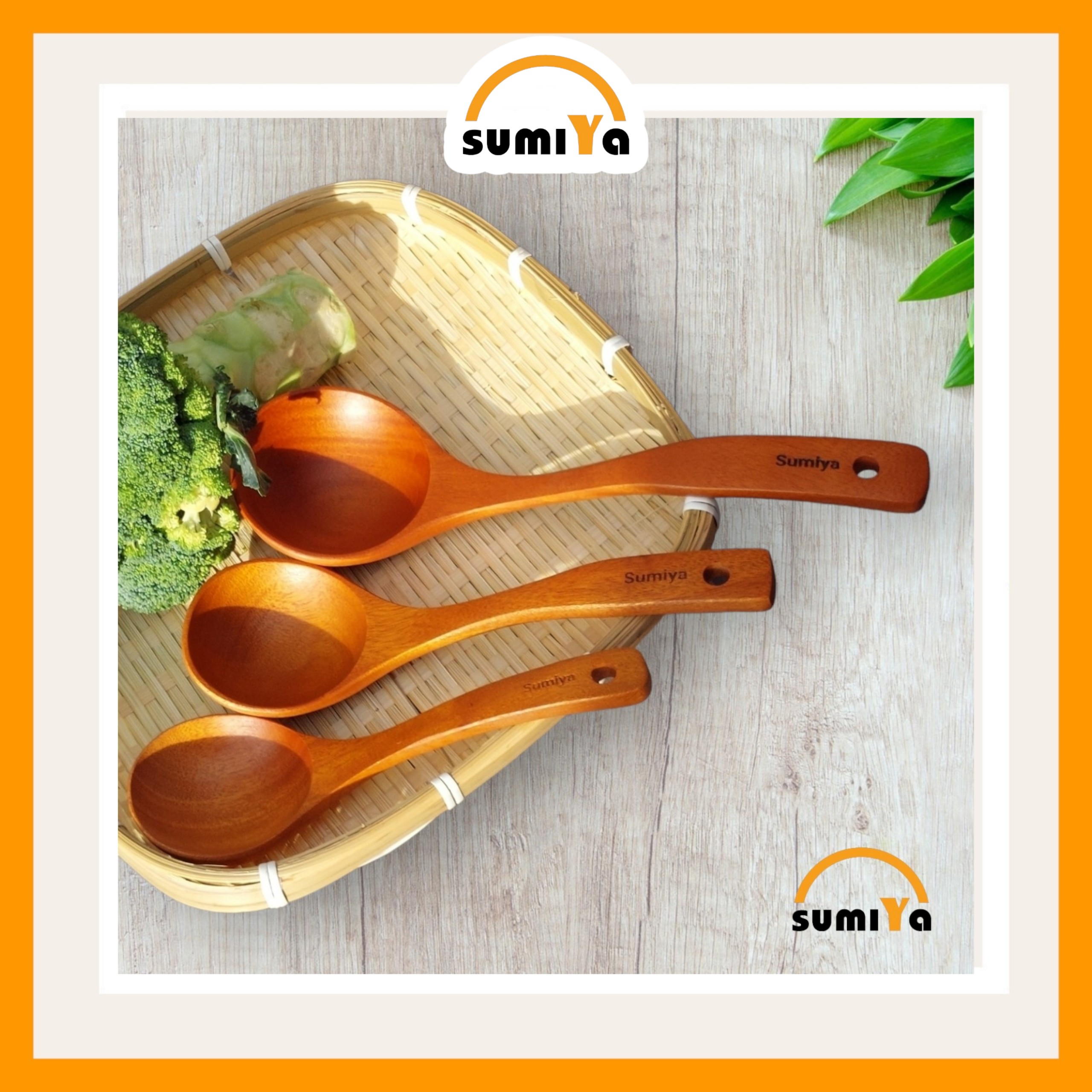 Vá canh gỗ SUMIYA, vá canh gỗ tự nhiên, vá múc canh gỗ tự nhiên