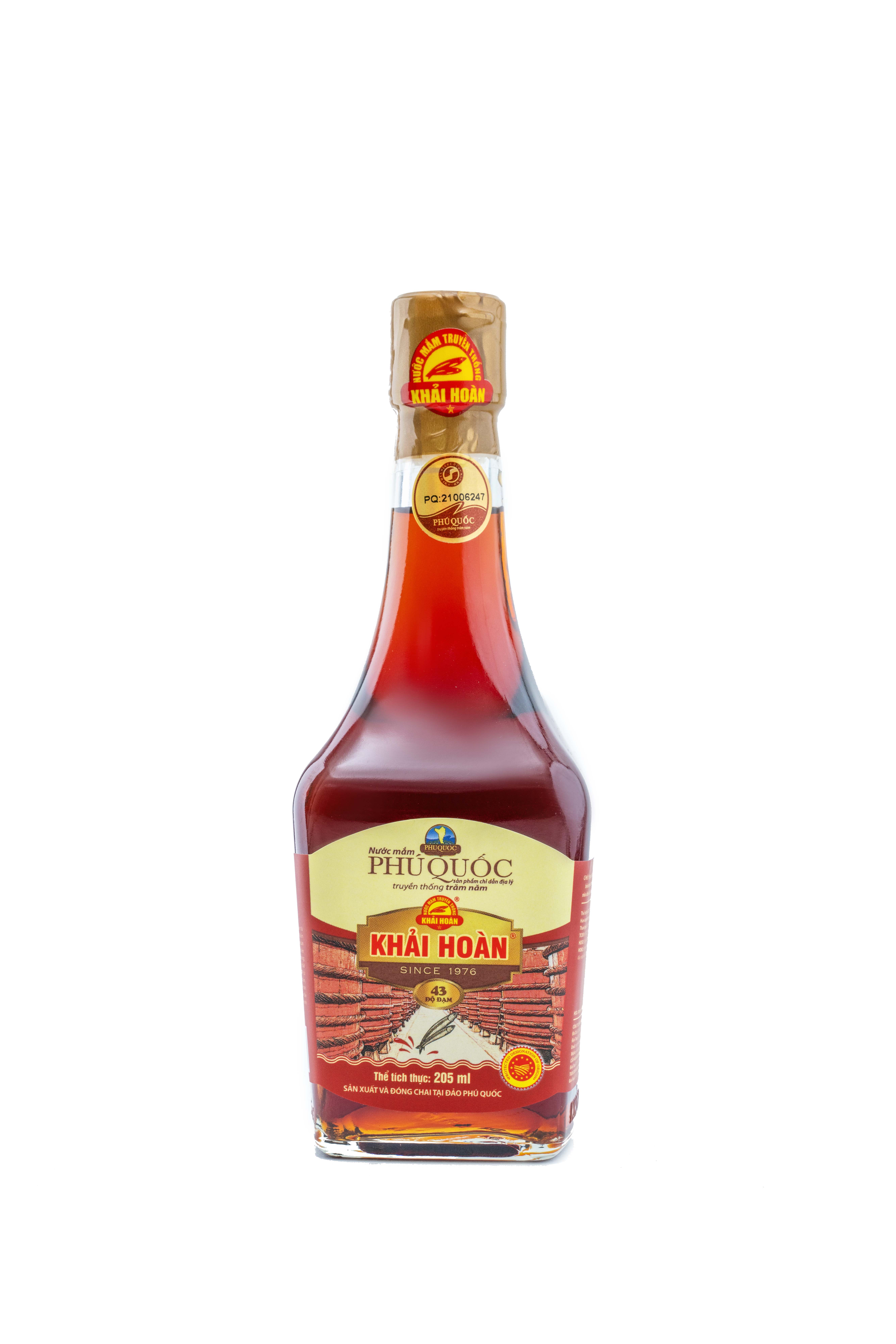 Đặc Sản Phú Quốc - Hộp 6 Chai Thủy Tinh Nước Mắm Phú Quốc Khải Hoàn 43 Độ Đạm - Ocop 5 Sao