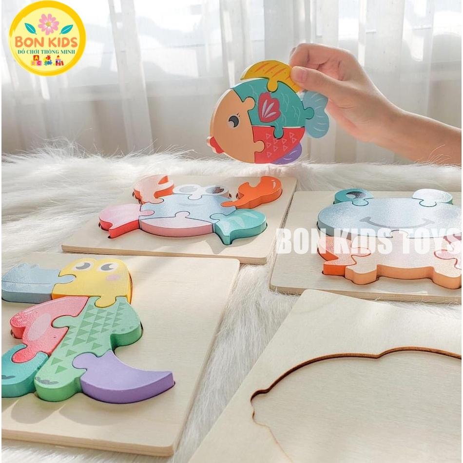 Đồ chơi tranh xếp hình gỗ nổi 3D - Đồ chơi thông minh cho bé