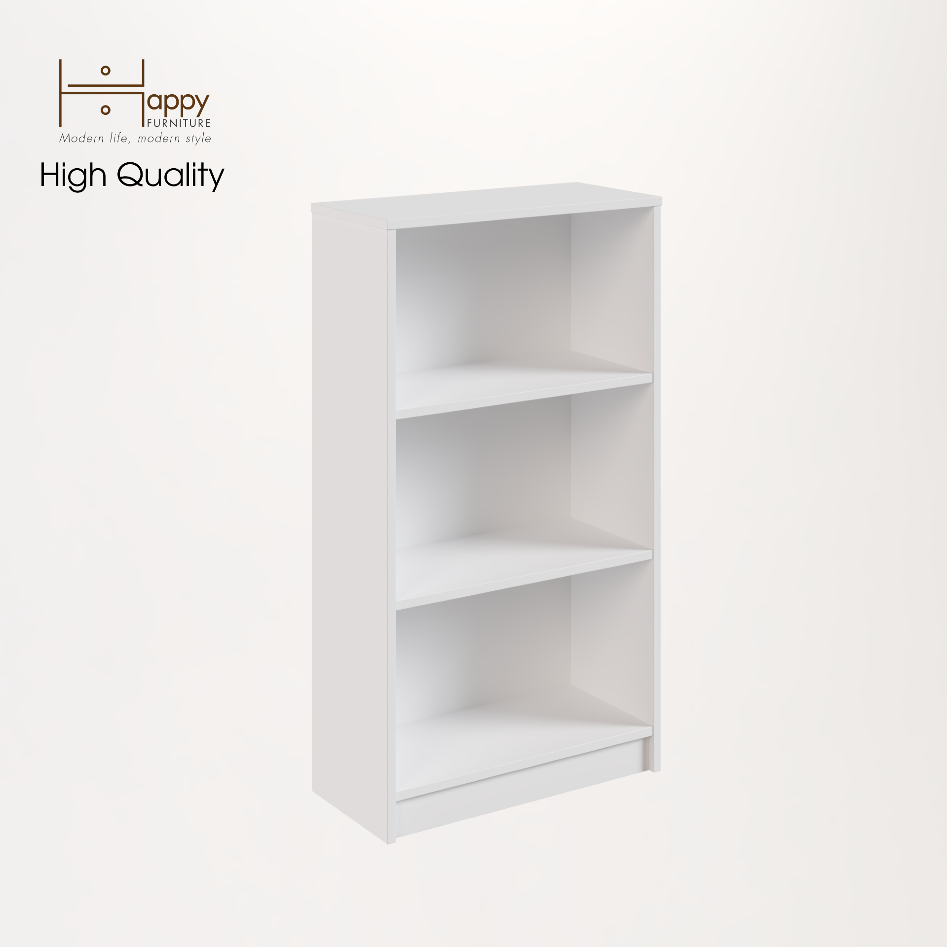 HAPPY FURNITURE , kệ sách 3 tầng - CATY , KSA_001 , 60cm x 28cm x 108cm
