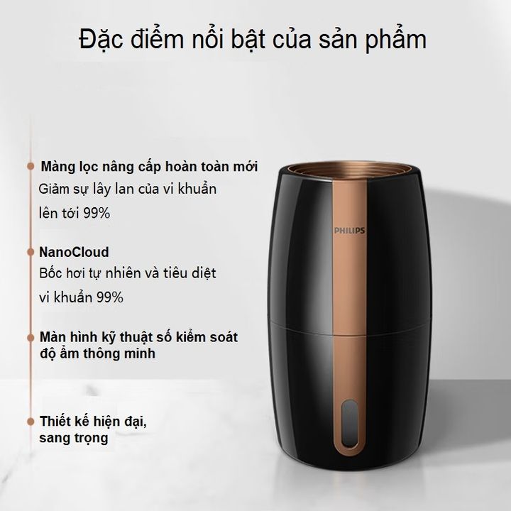 Máy tạo độ ẩm Philips HU2718/00 tích hợp hệ thống bốc hơi tiên tiến ba giai đoạn với công nghệ NanoCloud - Hàng Nhập Khẩu