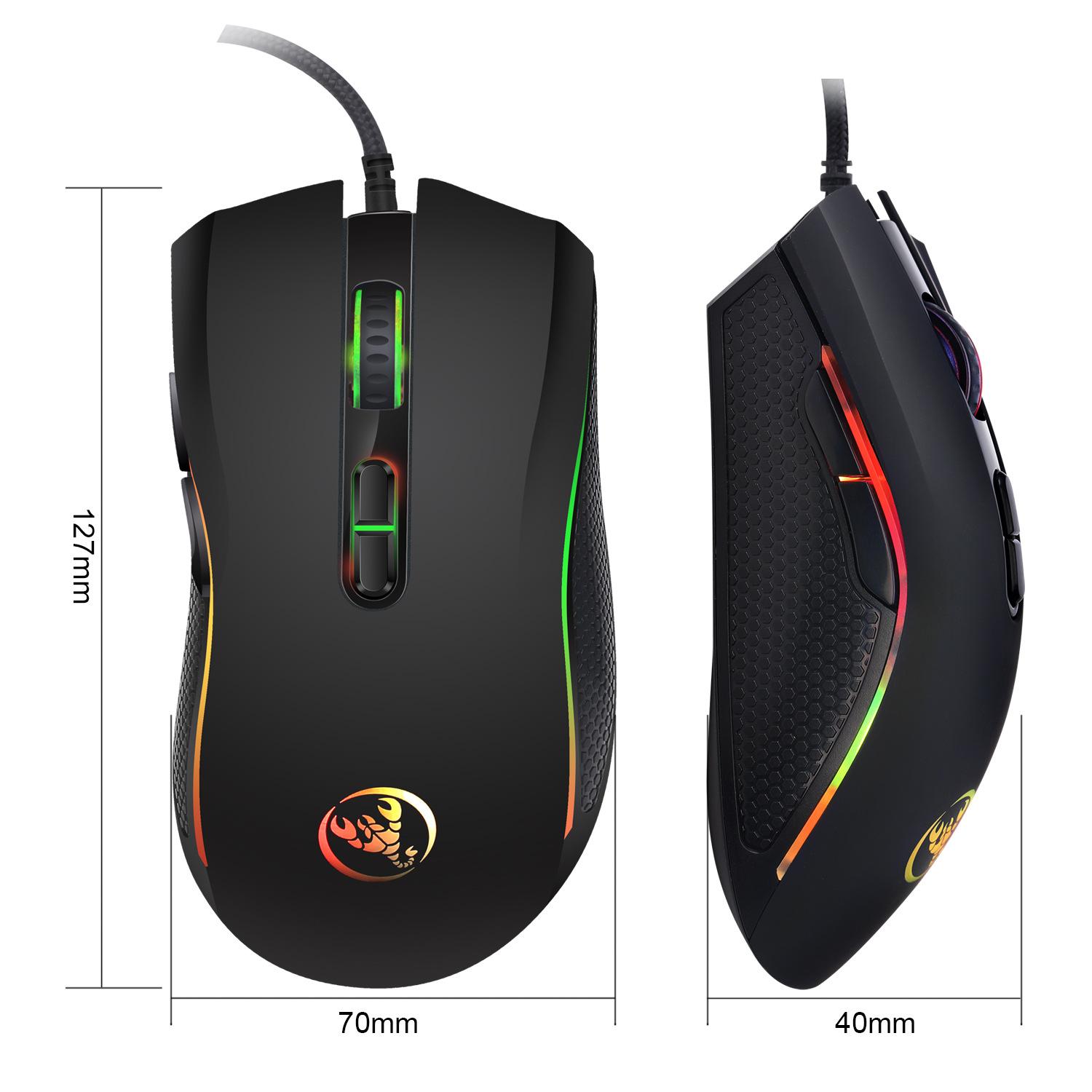 2021 USB Có Dây Chơi Game Có Dây LED Nhiều Màu Sắc Thở Quang Học 3200DPI Máy Tính Mini Chuột Cho Máy Tính Laptop Công Sở Chuột im Lặng
