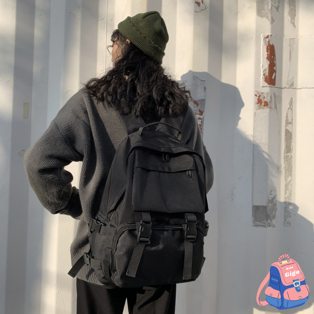 Balo unisex basic đi học cho nam nữ cá tính G289 - BaloGigo