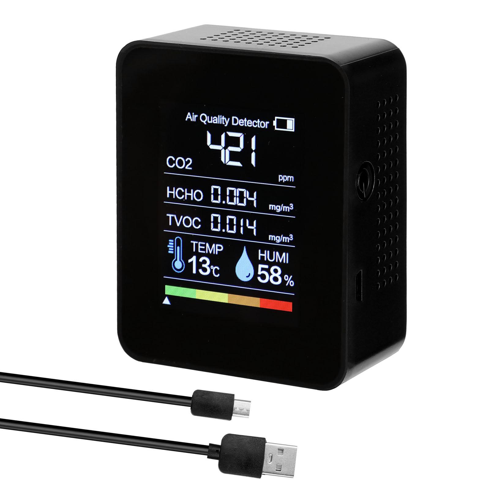 Portable CO2 Detector Air Quality Detector Intelligent Air Detector Temperature And Humidity Sensors Tester Carbon
