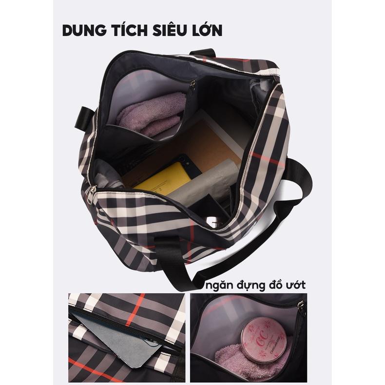 Túi du lịch gắn vali kéo có ngăn mở rộng đựng giày vải nylon chống nước size lớn nhiều ngăn tiện lợi L888