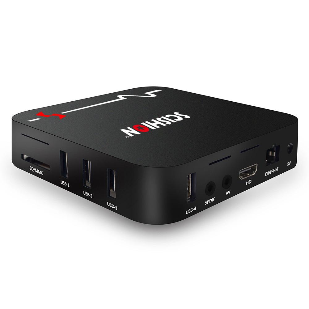 TV Box thông minh SCISHION S Smart Android 8.1, RK3229 Quad-core hỗ trợ Tìm kiếm bằng giọng nói 4K UHD H.265 VP9