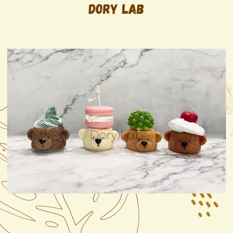 Nến Thơm Đầu Chú Gấu Mix Topping Nhiều Mẫu, Phụ Kiện Decor - Dory Lab