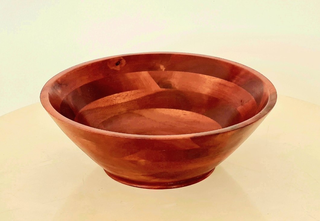 Chậu Gỗ Tràm Bông Vàng 28x10 cm Đựng Rau Củ Quả, Gội Đầu, Spa, Sauna - Hàng VN Xuất Khẩu