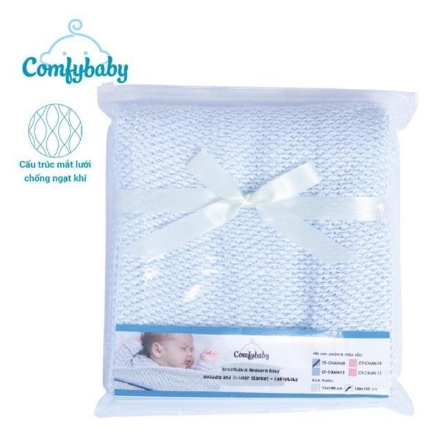 Made in Thailand Chăn lưới thoáng khí chống ngạt kiêm quấn ủ kén, trùm xe đẩy cho bé Comfybaby 0319-CF