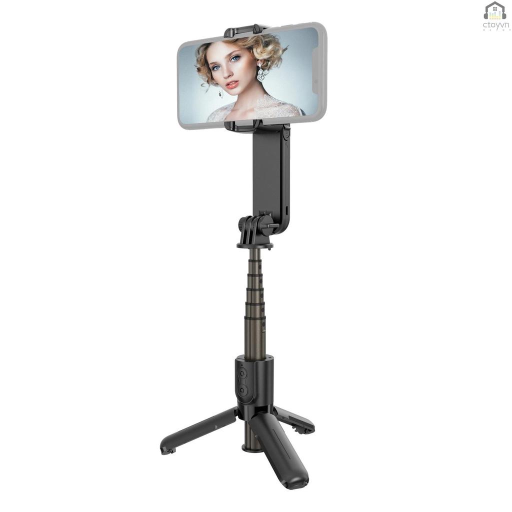 Gậy chụp ảnh selfie cầm tay có thể gập lại 720mm tích hợp đèn LED có điều khiển từ xa