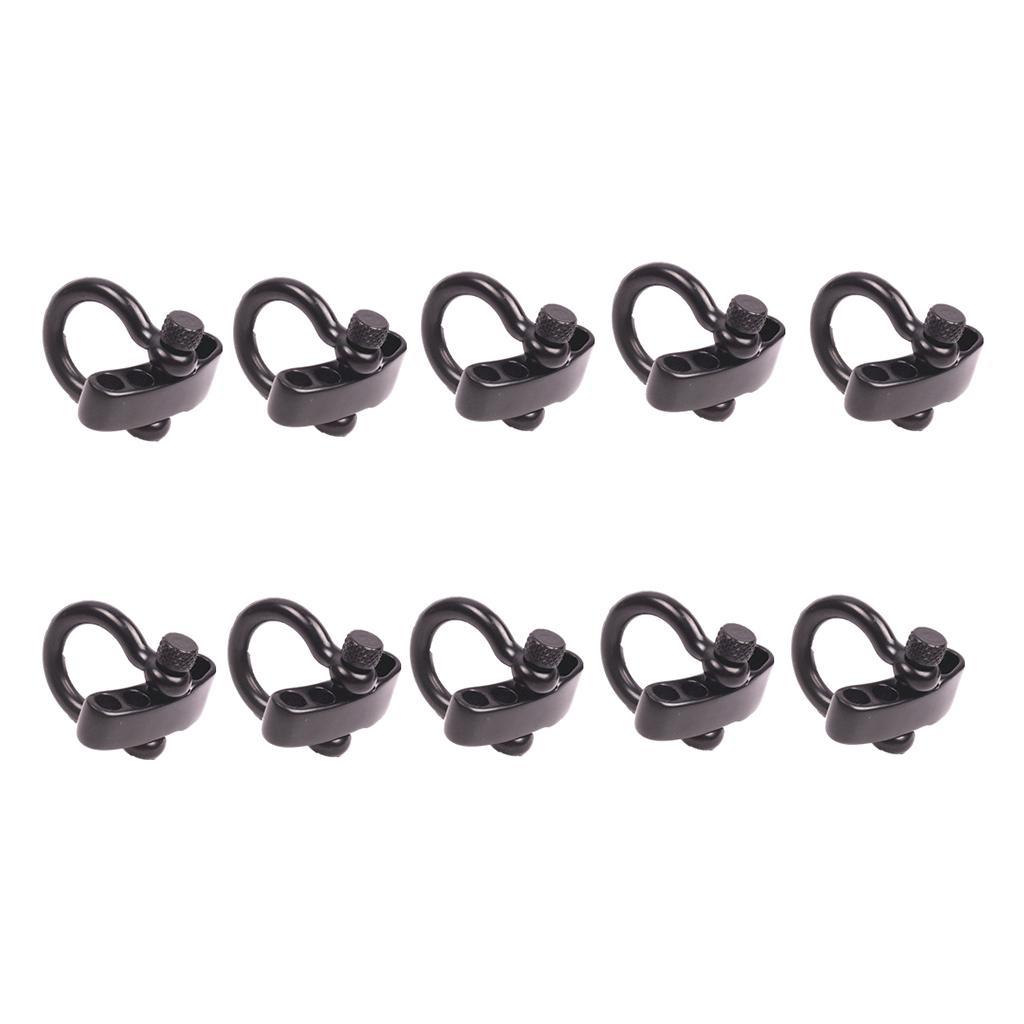 10pcs Stainless D Shape Adjustable Shackle   Bracelet