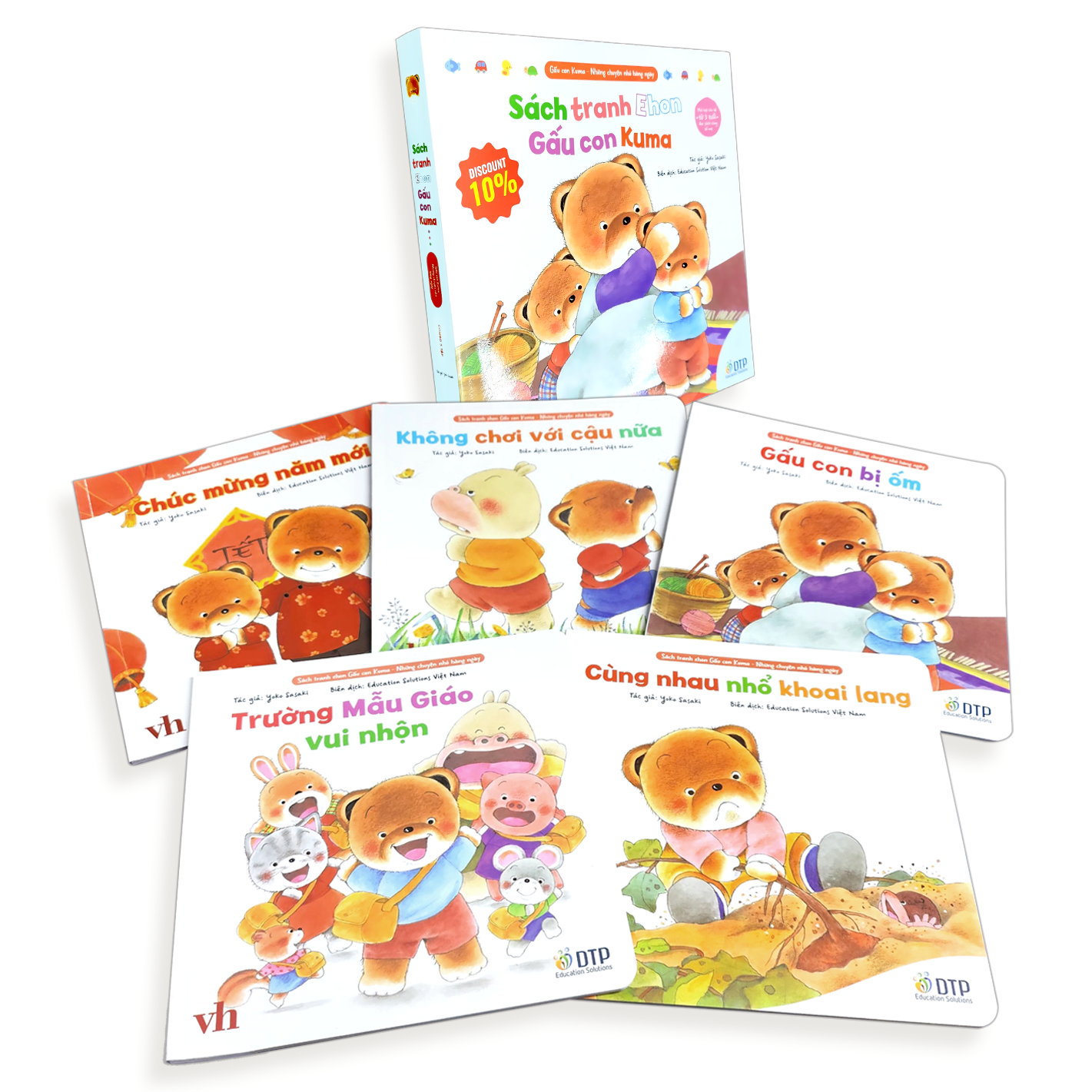 Sách - Dtpbooks - Trọn bộ sách tranh ehon Gấu con Kuma - Những chuyện nhỏ hàng ngày