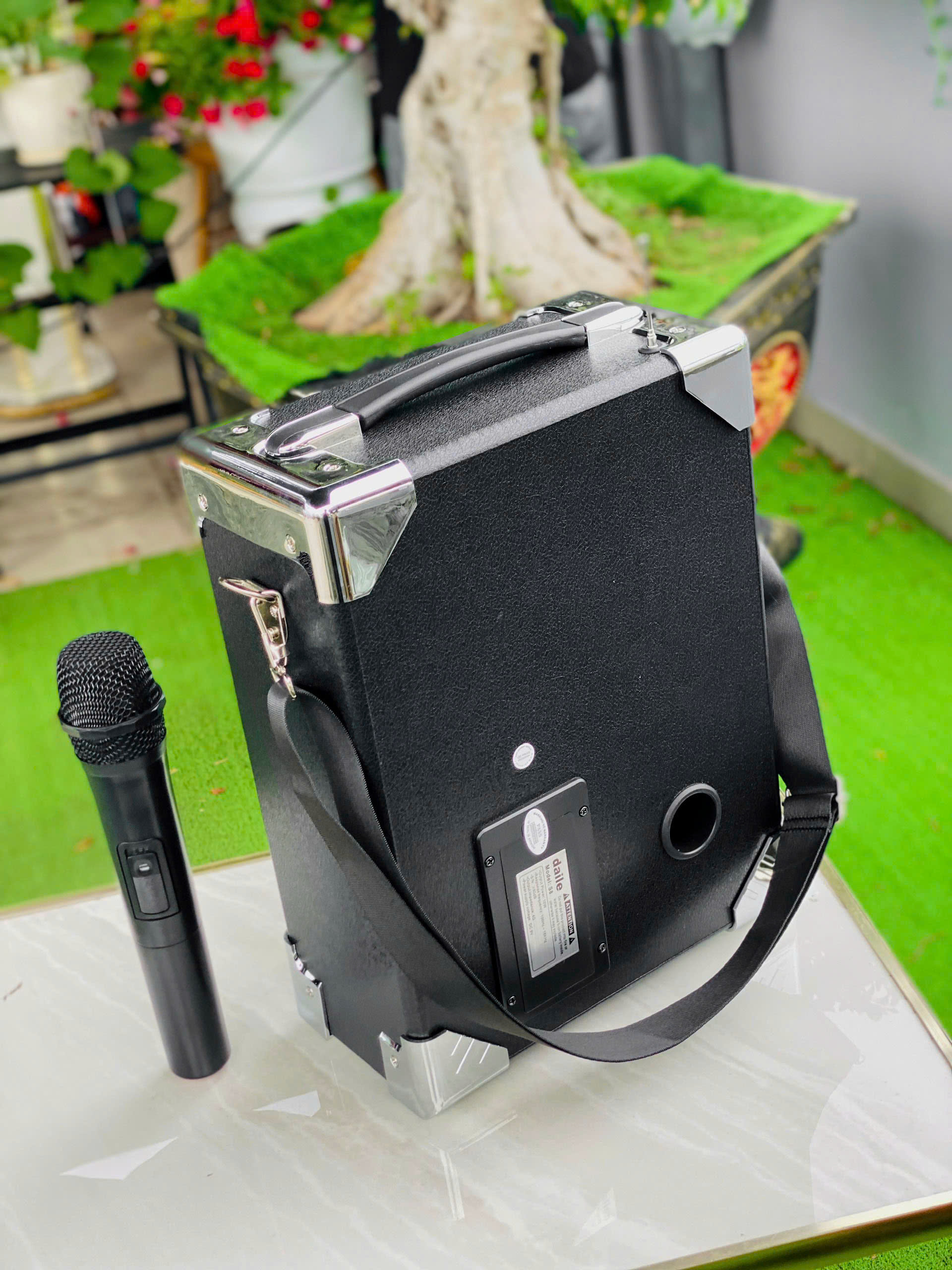 Loa sách tay karaoke Daile S8 bluetooth cắm USB - Thẻ nhớ Có Míc Không Dây Hàng Nhập Khẩu