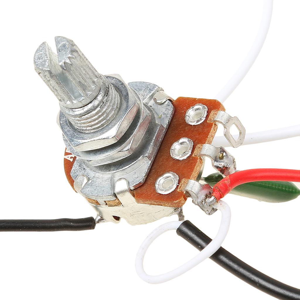 Durable Electric Guitar Wiring Harness Kit 3 Way Toggle Switches 2 Volume 1 Tone 500K Pots Musicains Gift