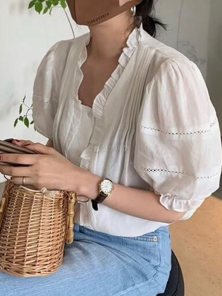 [LinkShops] Áo blouse tay phồng Hàn Quốc