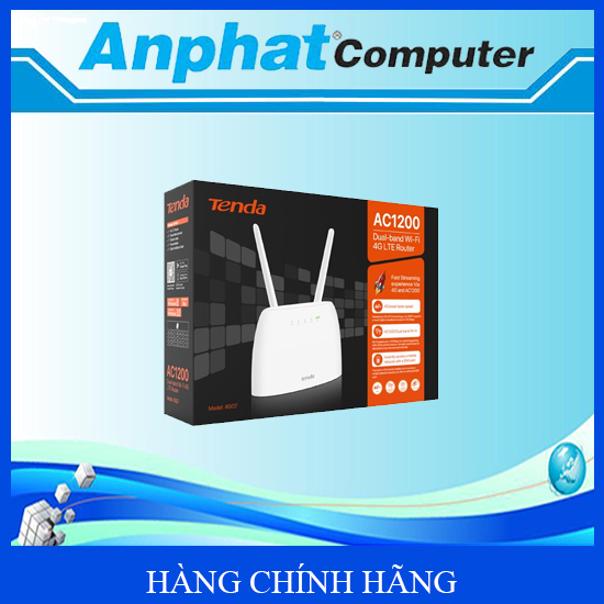 Bộ phát Wifi di động Tenda 4G LTE 4G07 - Hàng Chính Hãng