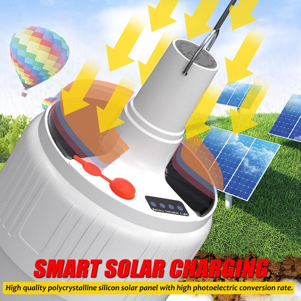 Đèn LED tích điện năng lượng mặt trời 100w, có thể sạc bằng điện gia đình