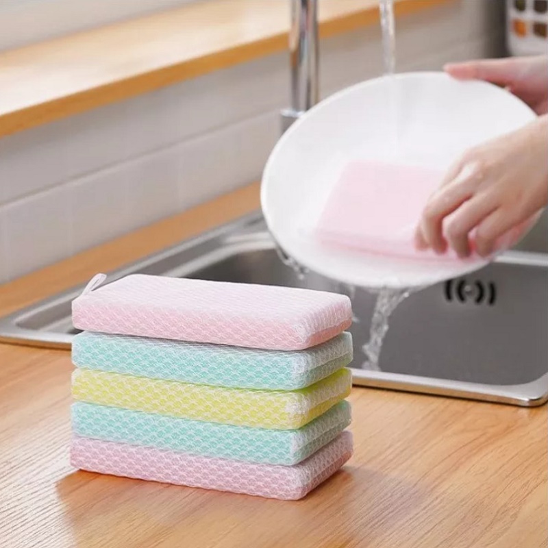 Set 5 miếng xốp rửa bát bọc lưới