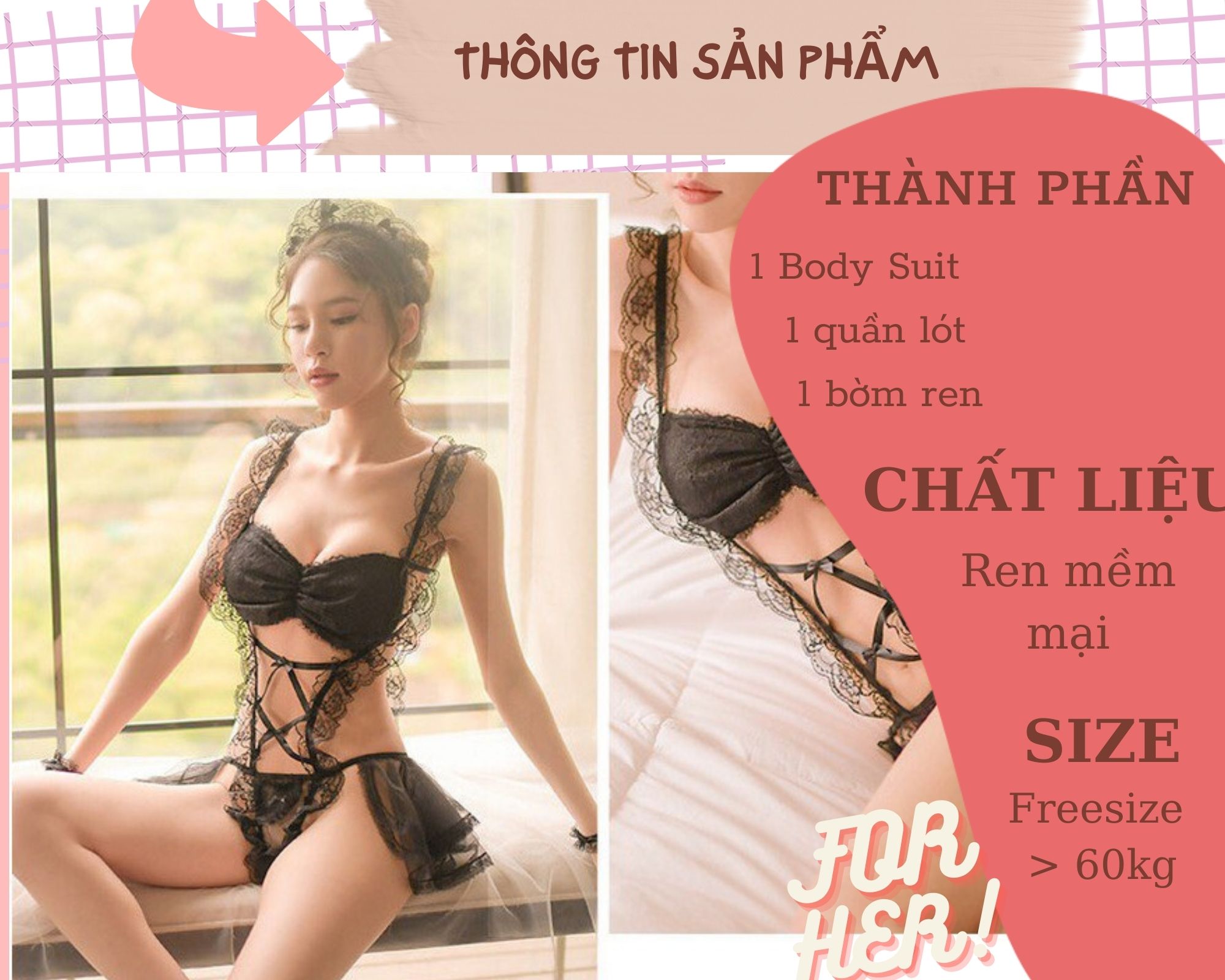 Bộ Cosplay hầu gái sexy gợi cảm