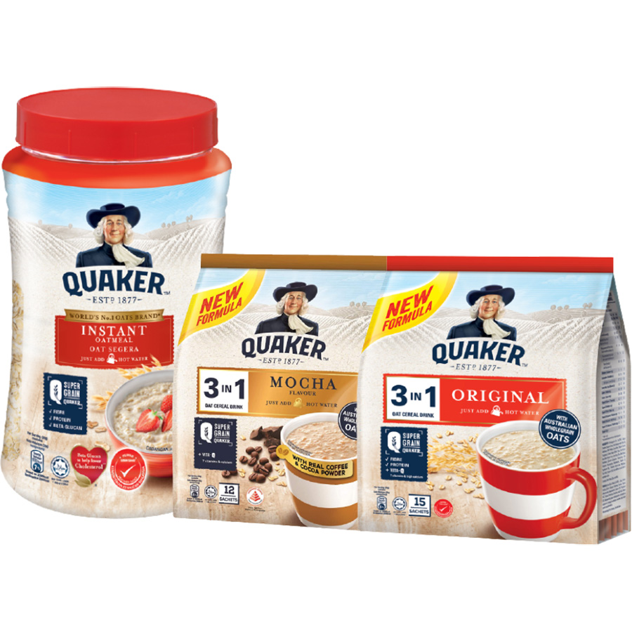 Combo 3 Yến mạch Quaker Thượng hạng