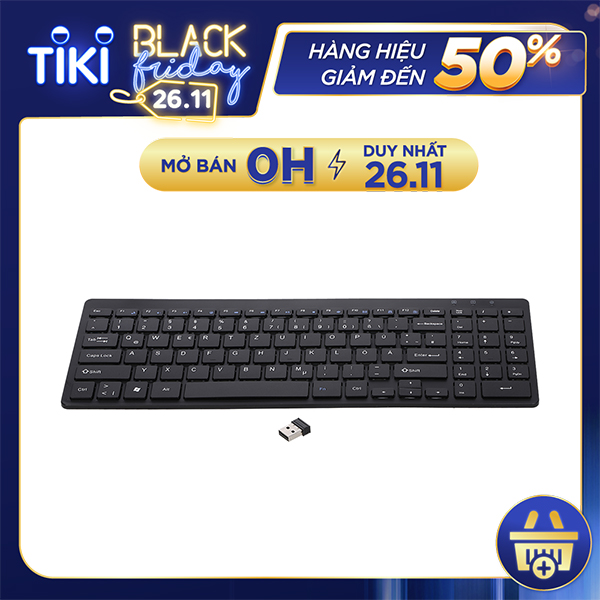 Bàn phím không dây 2.4G siêu mỏng cho PC Máy tính xách tay