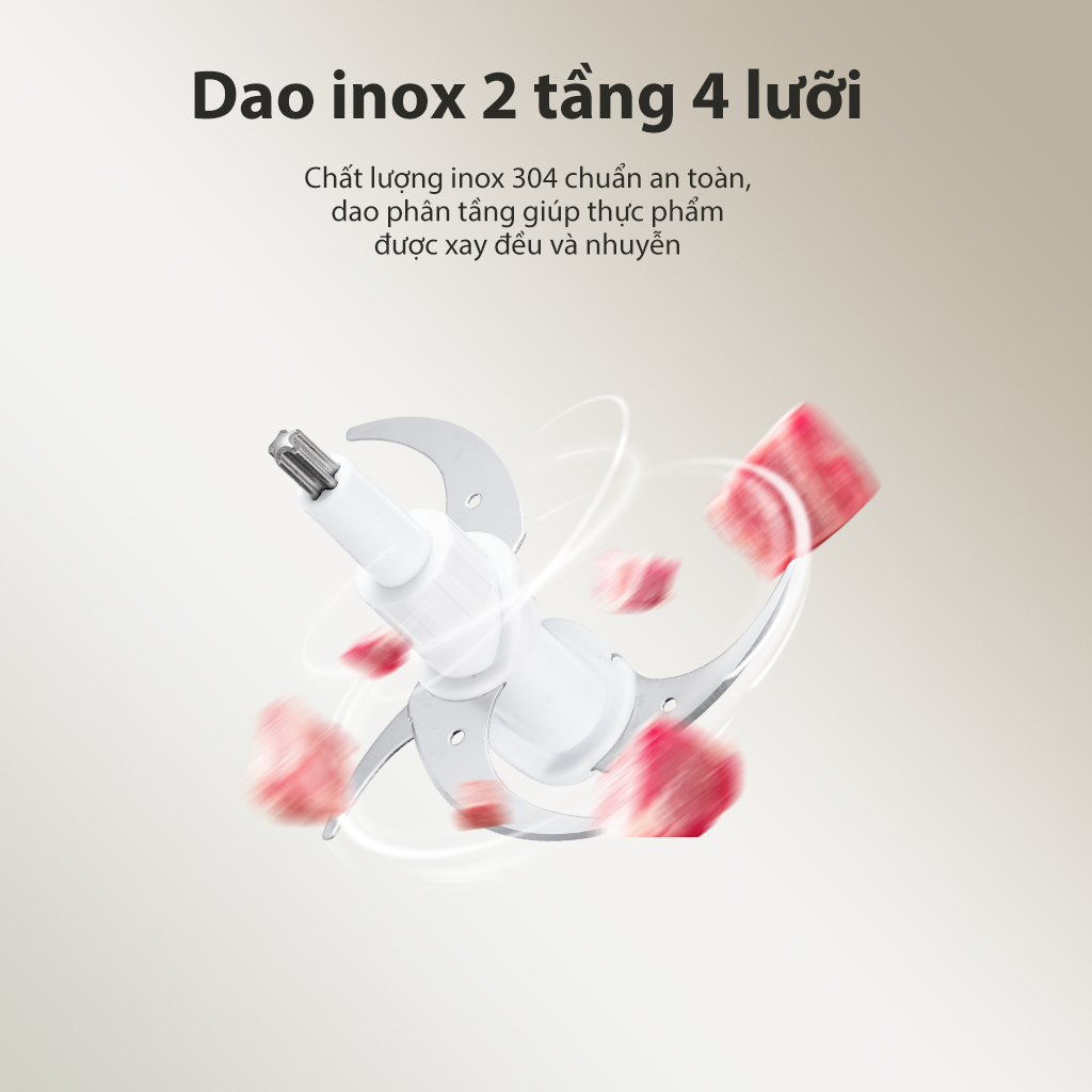 Máy xay đa năng SAMONO Công suất 350W Dao inox 4 lưỡi Dung tích 2.5 Lít SW-CG350 HÀNG CHÍNH HÃNG BH 12 THÁNG