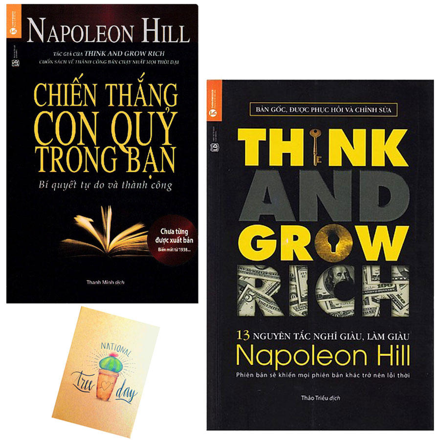 Combo 13 Nguyên Tắc Nghĩ Giàu Làm Giàu - Think And Grow Rich và Chiến Thắng Con Quỷ Trong Bạn( Tặng Kèm Sổ Tay Xương Rồng)