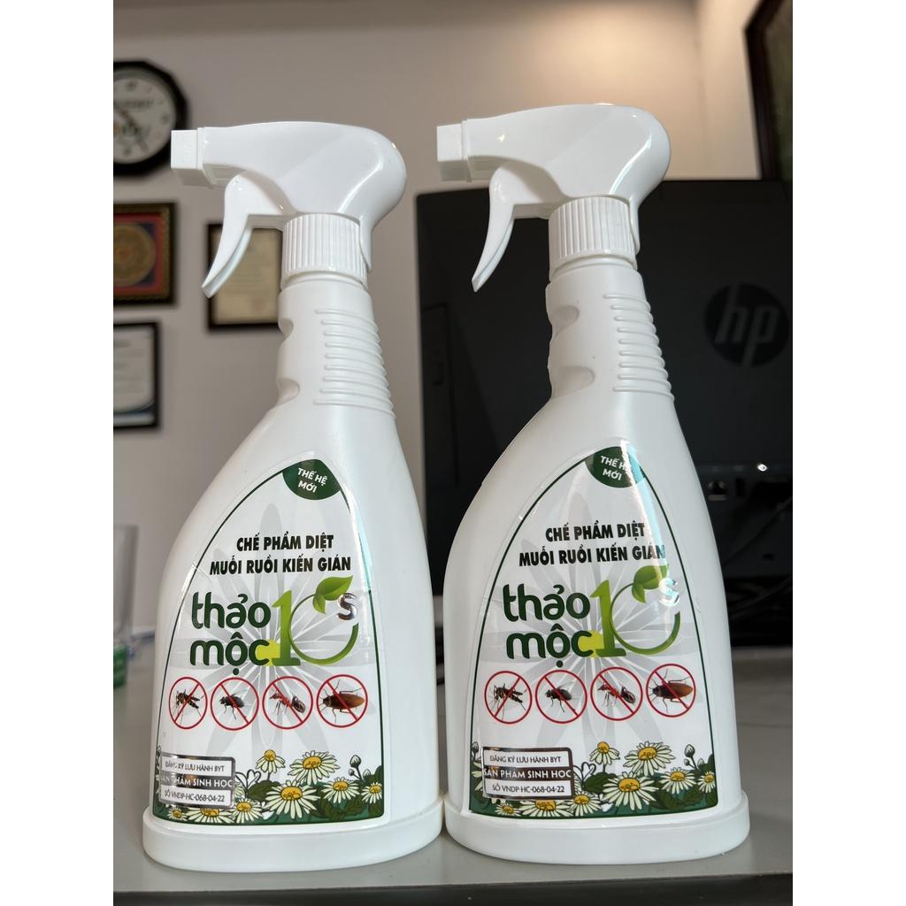 Bình Xịt Diệt Muỗi Kiến Gián Mối Sinh Học THẢO MỘC 10S Chai 500ml