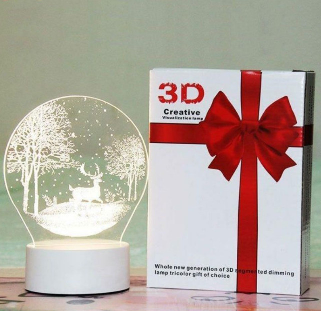 Đèn ngủ để bàn trang trí noel giáng sinh đẹp rẻ hình 3D - quà tặng bạn công ty vô cùng ý nghĩa