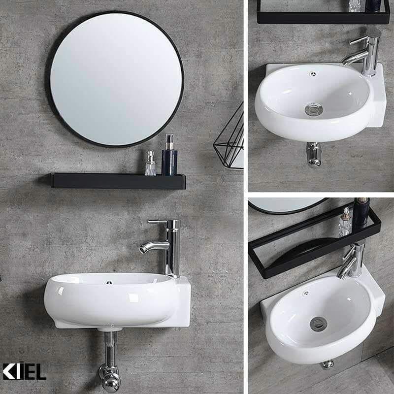 Bộ chậu lavabo treo tường mini cực xinh