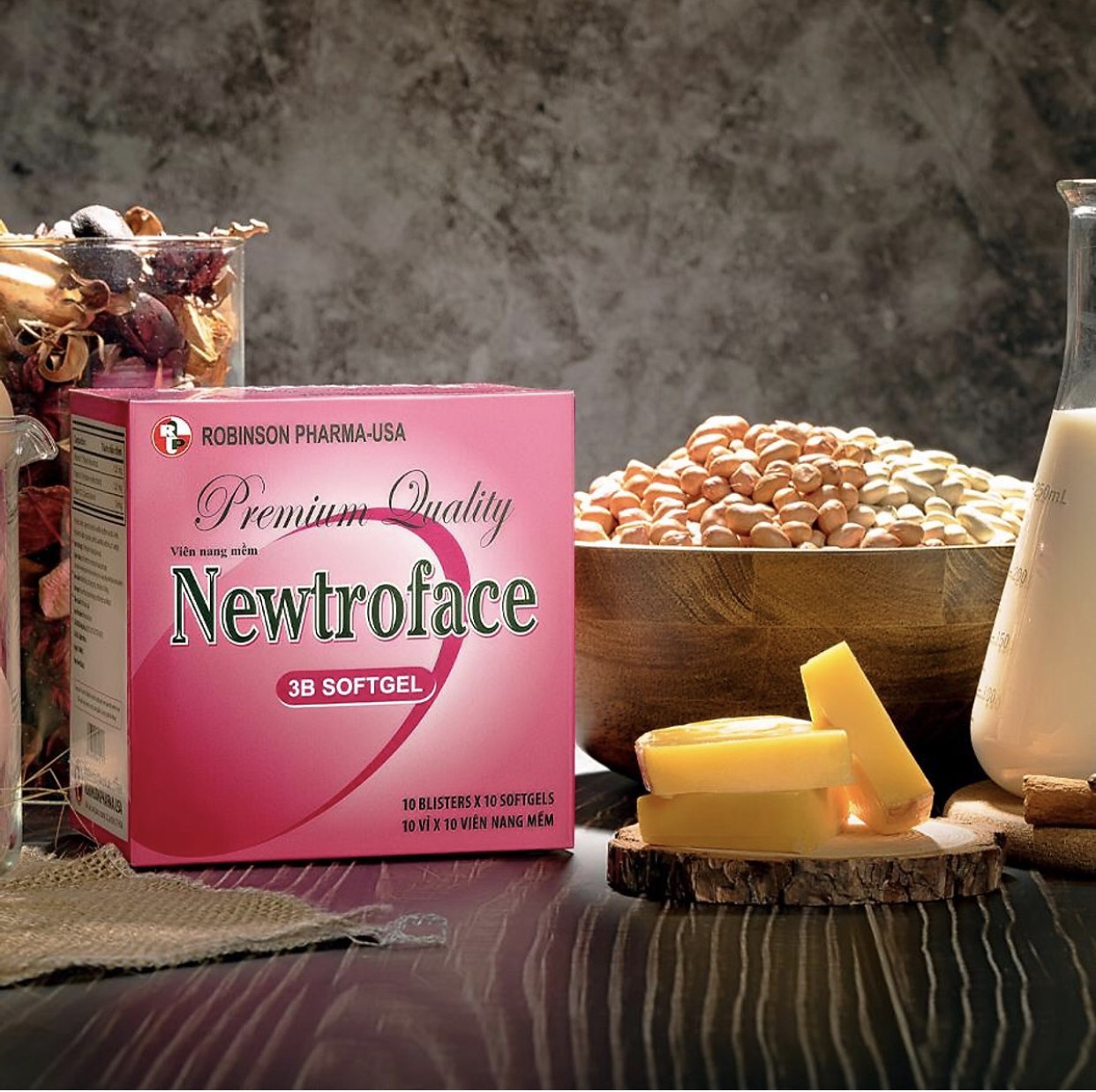 COMBO 2 HỘP TPCN NEWTROFACE NANG MỀM - giúp bổ sung vitamin  B1,B6,B12,tăng cường kháng thể,giảm đau dây thần kinh- hộp 100 viên TẶNG 1 HỘP