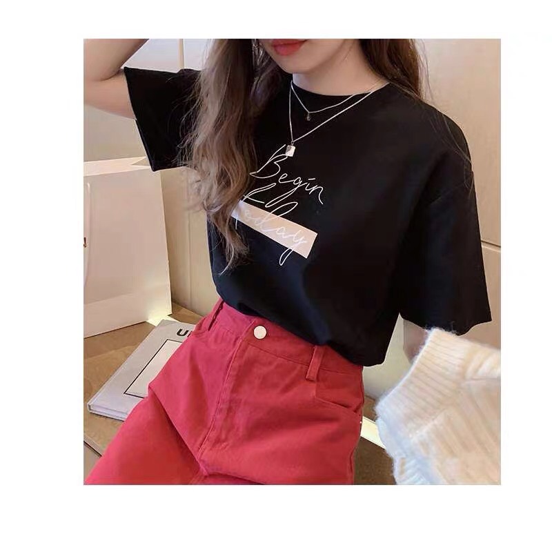 Áo phông thun thời trang nữ in chữ freesize chất vải mềm phong cách