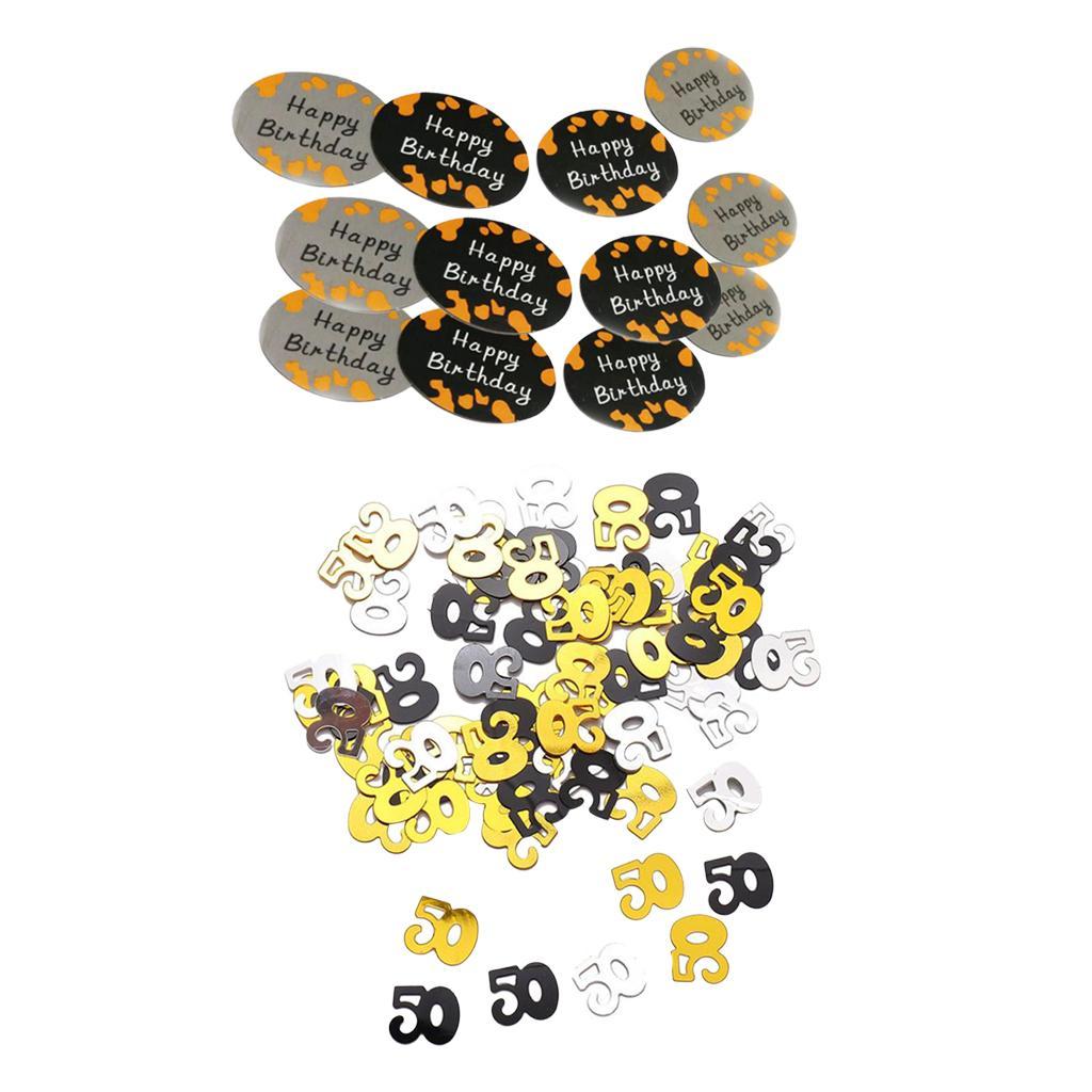 50th Happy Birthday Wedding Throwing Sequins Party Table Ornament Sprinkles